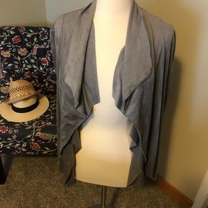 Kut from the Kloth drape front faux suede blazer